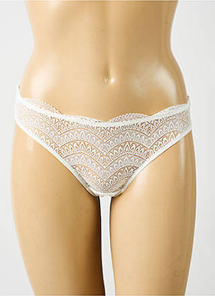 Culotte effet matière satinée blanc SIMONE PERELE femme