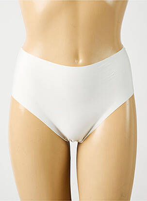 Culotte haute effet matière satinée blanc SIMONE PERELE femme