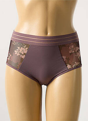 Culotte haute légère et transparente violet MAISON LEJABY femme