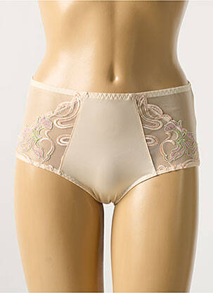 Shorty effet matière satinée beige LOUISA BRACQ femme