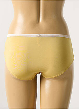 Shorty effet matière satinée jaune MEY femme