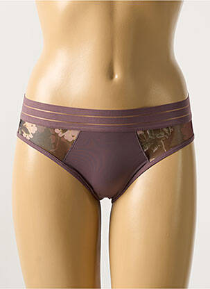 Culotte effet matière satinée violet MAISON LEJABY femme