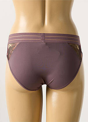 Culotte effet matière satinée violet MAISON LEJABY femme