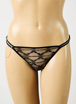 Tanga légère et transparente noir CHANTELLE femme