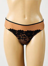 String effet matière satinée marron PRIMADONNA femme