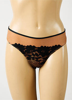 String effet matière satinée marron PRIMA DONNA femme