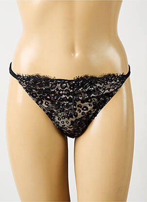 Tanga broderie noir AMBRA femme
