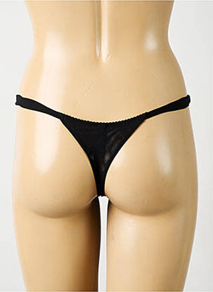 Tanga broderie noir AMBRA femme