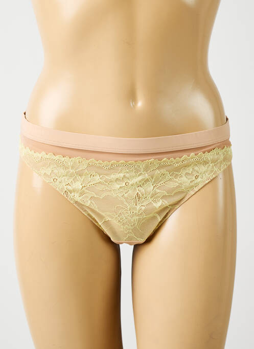 String effet matière satinée beige MEY femme