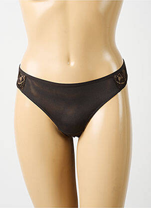 String effet matière satinée marron MAISON LEJABY femme