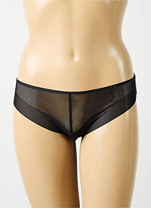 Tanga effet matière satinée noir CHANTELLE femme