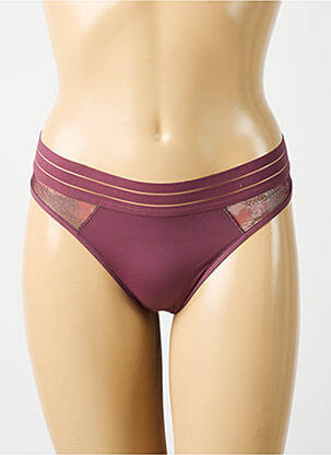 String effet matière satinée violet MAISON LEJABY femme