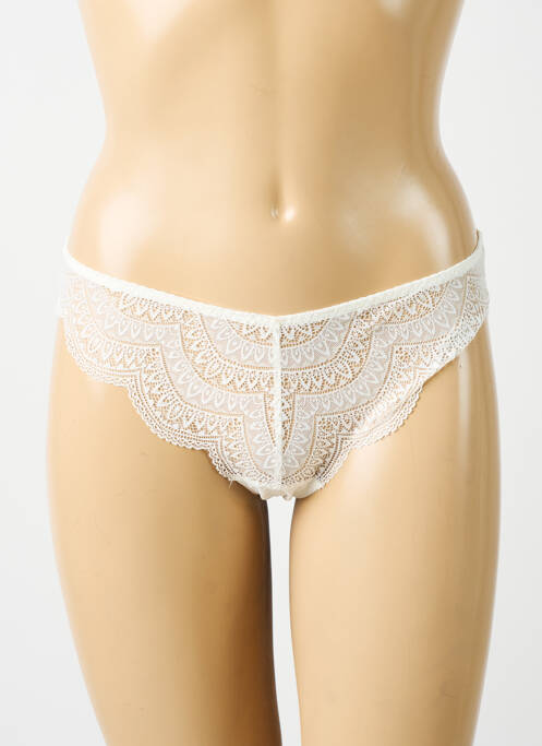 Tanga légère et transparente blanc SIMONE PERELE femme