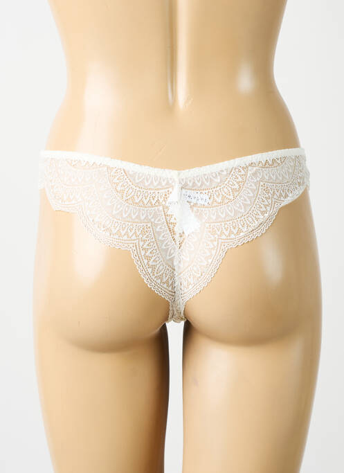Tanga légère et transparente blanc SIMONE PERELE femme
