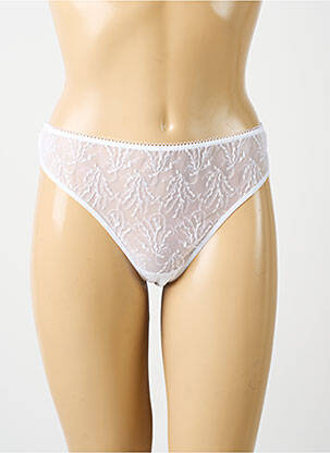 Tanga tissage dentelle blanc SIMONE PERELE femme