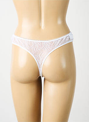 Tanga tissage dentelle blanc SIMONE PERELE femme