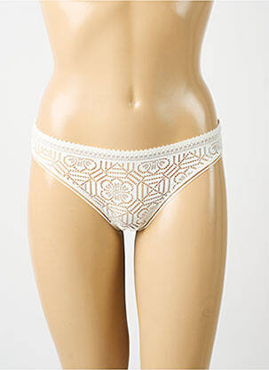 Tanga légère et transparente blanc SIMONE PERELE femme