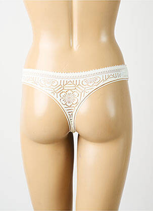 Tanga légère et transparente blanc SIMONE PERELE femme