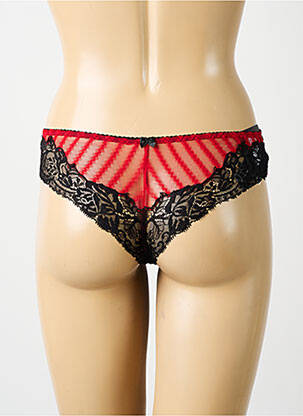 Tanga légère et transparente rouge AMBRA femme