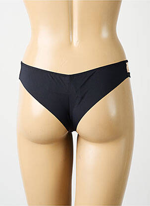 Tanga effet matière satinée noir MARIE JO femme