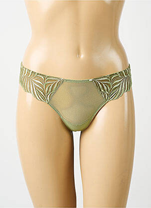 String tissage satiné vert AUBADE femme
