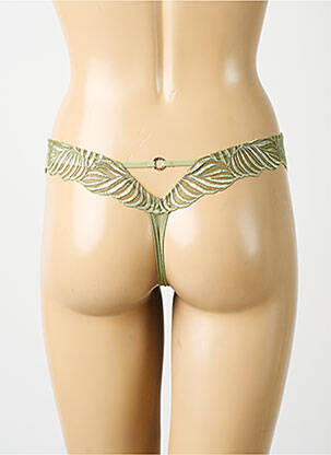String tissage satiné vert AUBADE femme