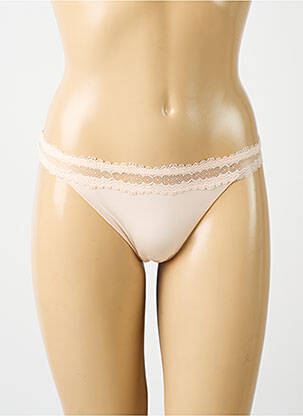 String effet matière satinée beige SIMONE PERELE femme
