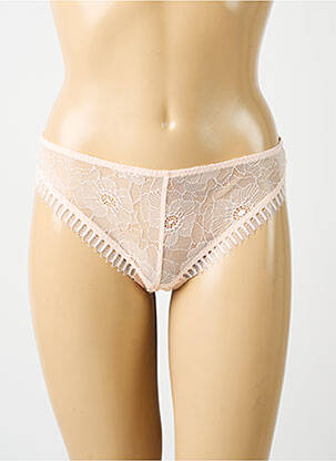 Tanga tissage dentelle rose SIMONE PERELE femme