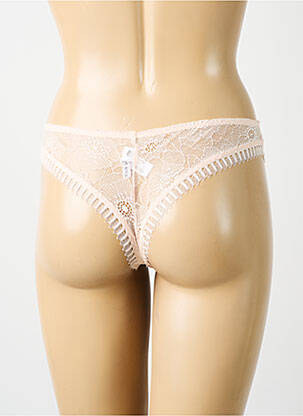 Tanga tissage dentelle rose SIMONE PERELE femme