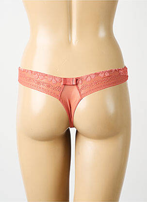 Tanga tissage dentelle marron SIMONE X SIMONE PÉRÈLE femme