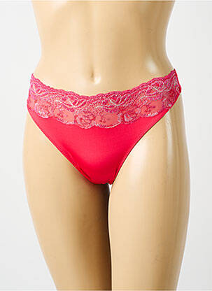 String effet matière satinée rouge PRIMADONNA femme