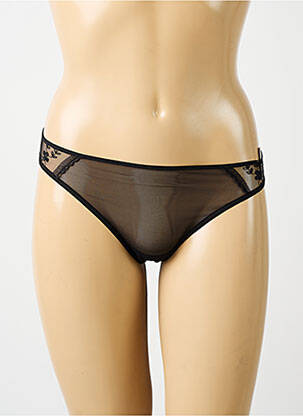 Tanga légère et transparente noir SIMONE PERELE femme