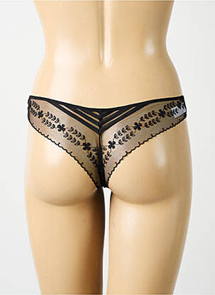 Tanga légère et transparente noir SIMONE PERELE femme