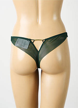 Tanga légère et transparente vert AUBADE femme