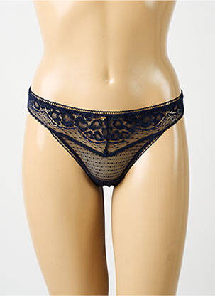 String tissage dentelle bleu AUBADE femme