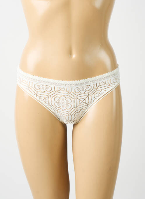 Tanga légère et transparente blanc SIMONE PERELE femme