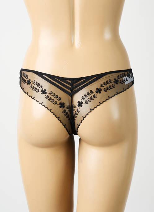 Tanga légère et transparente noir SIMONE PERELE femme