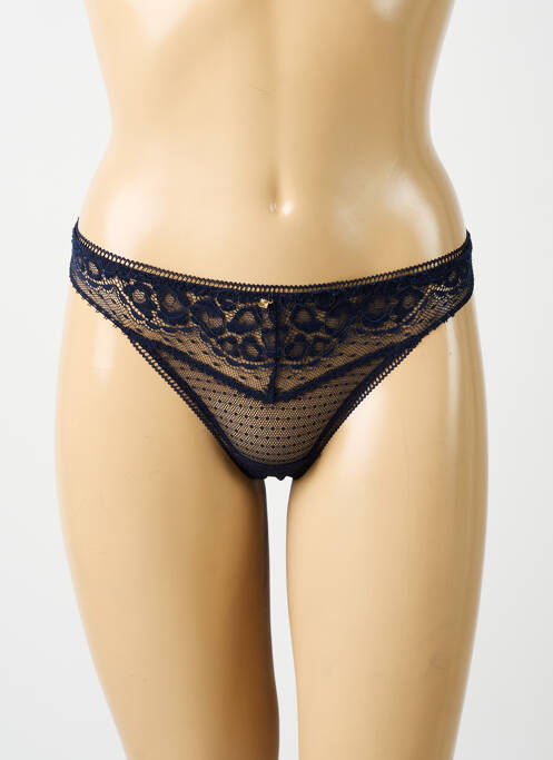String tissage dentelle bleu AUBADE femme