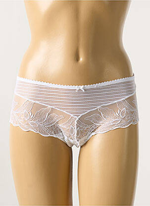Shorty tissage tulle blanc AUBABE femme