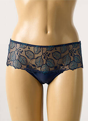 Shorty effet matière satinée bleu SIMONE PERELE femme
