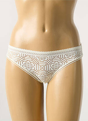 Culotte tissage dentelle beige SIMONE PERELE femme