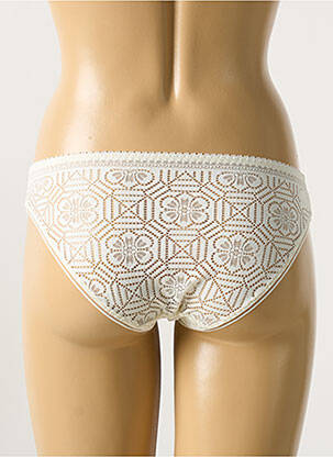 Culotte tissage dentelle beige SIMONE PERELE femme