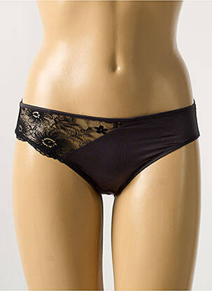 Culotte effet matière satinée noir MAISON LEJABY femme