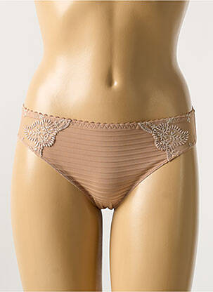 Culotte effet matière satinée beige LOUISA BRACQ femme