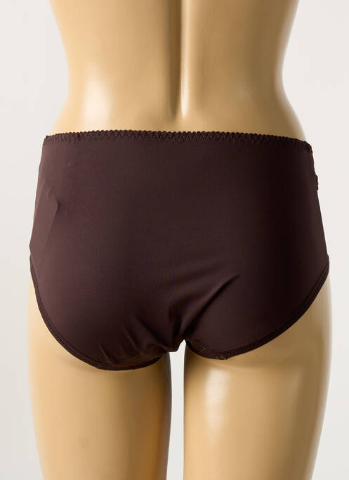 Culotte haute effet matière satinée marron PRIMADONNA femme