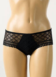Shorty tissage dentelle noir LOUISA BRACQ femme