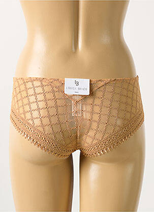 Shorty tissage dentelle marron LOUISA BRACQ femme