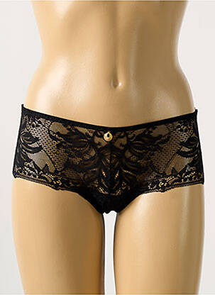 Shorty effet matière satinée noir AUBADE femme
