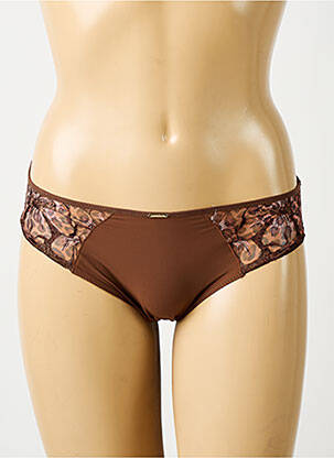 Culotte effet matière satinée marron CHANTELLE femme