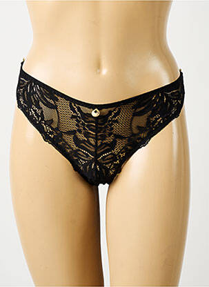 Tanga tissage dentelle noir AUBADE femme